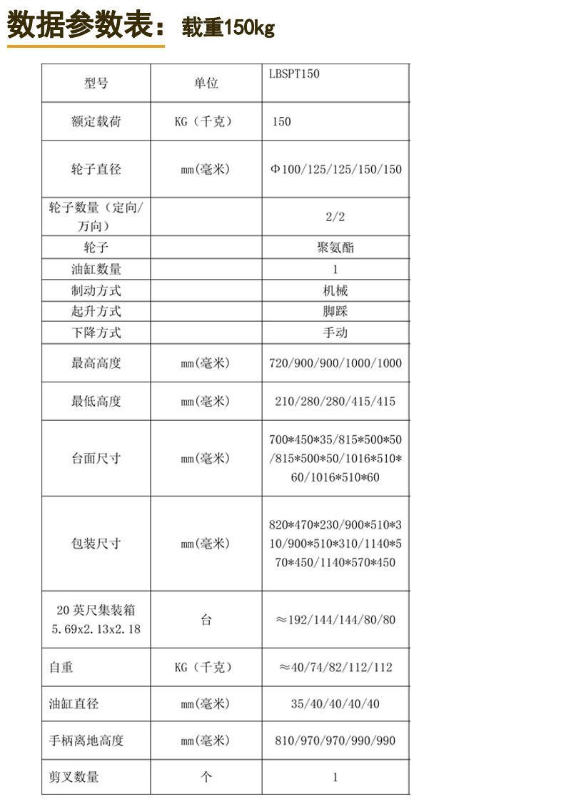 手動液壓升降平臺車3