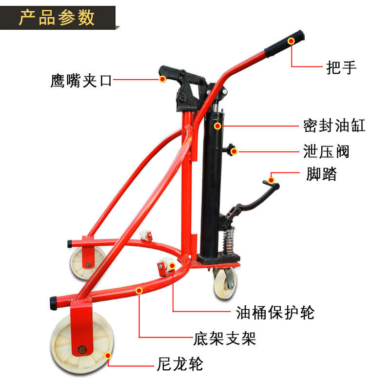 手動油桶液壓搬運車3